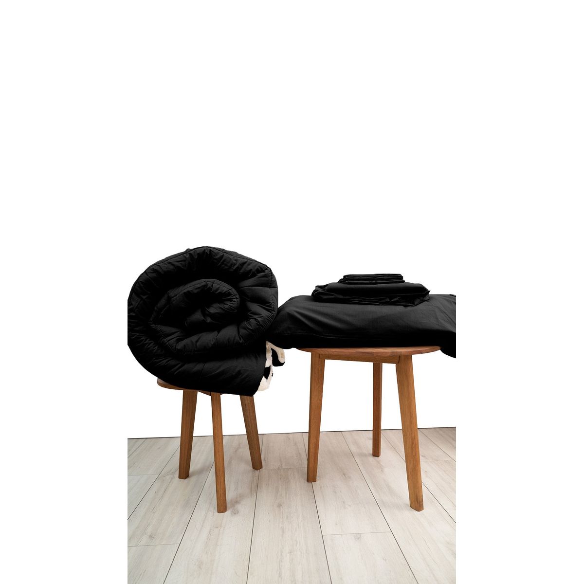 COBITEX HOME - Sábanas + Edredón con corderito Queen Negro Cobitex 100 algodón