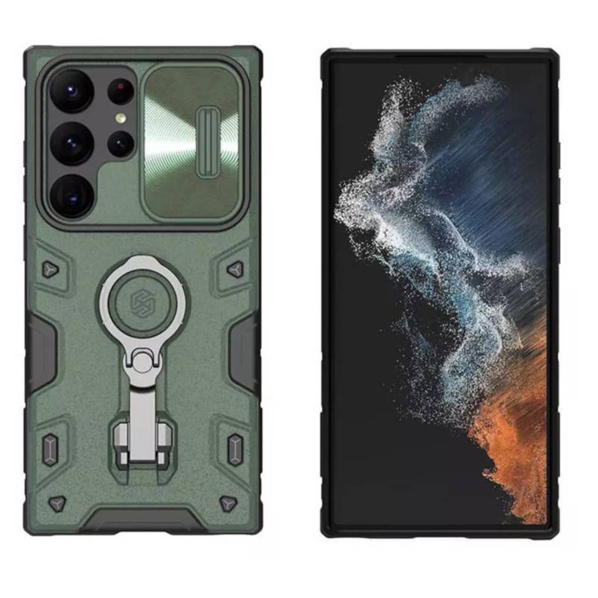 GENERICO - Case Samsung Galaxy S23 Ultra Nillkin Camshield Armor Verde