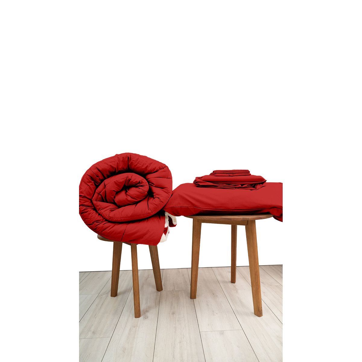 COBITEX HOME - Sábanas + Edredón con corderito 2.5 plz Rojo Cobitex 100% algodón