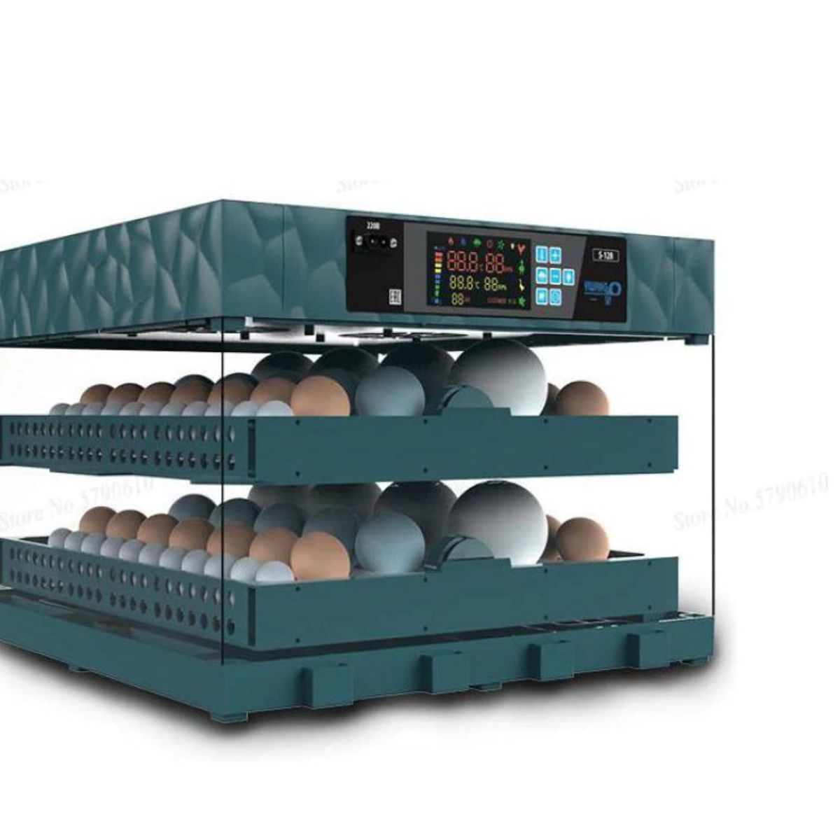 GENERICO - INCUBADORA AUTOMÁTICA 128 HUEVOS DUAL 220V-12V JERSIMPORT