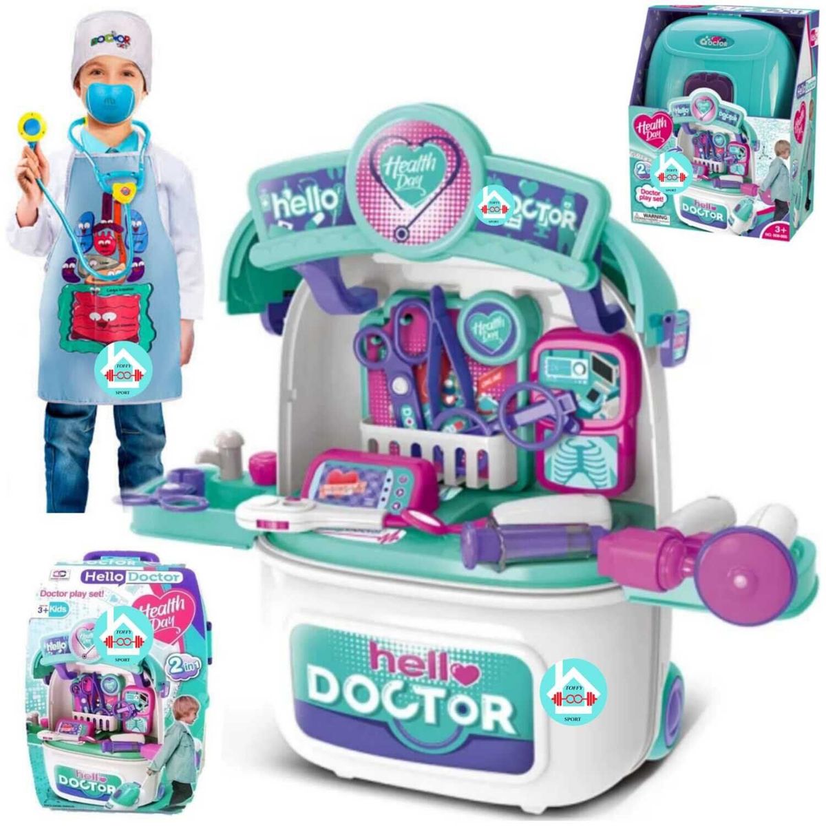 GENERICO - Kit maleta doctor niñas verde