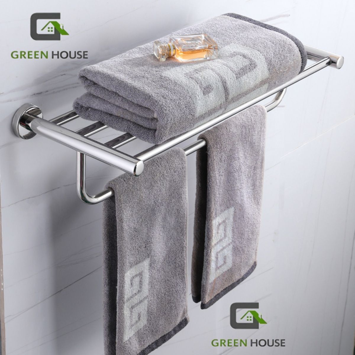 GENERICO - ELEGANTE TOALLERO  BRILLANTE  ACERO MATE SUS 304