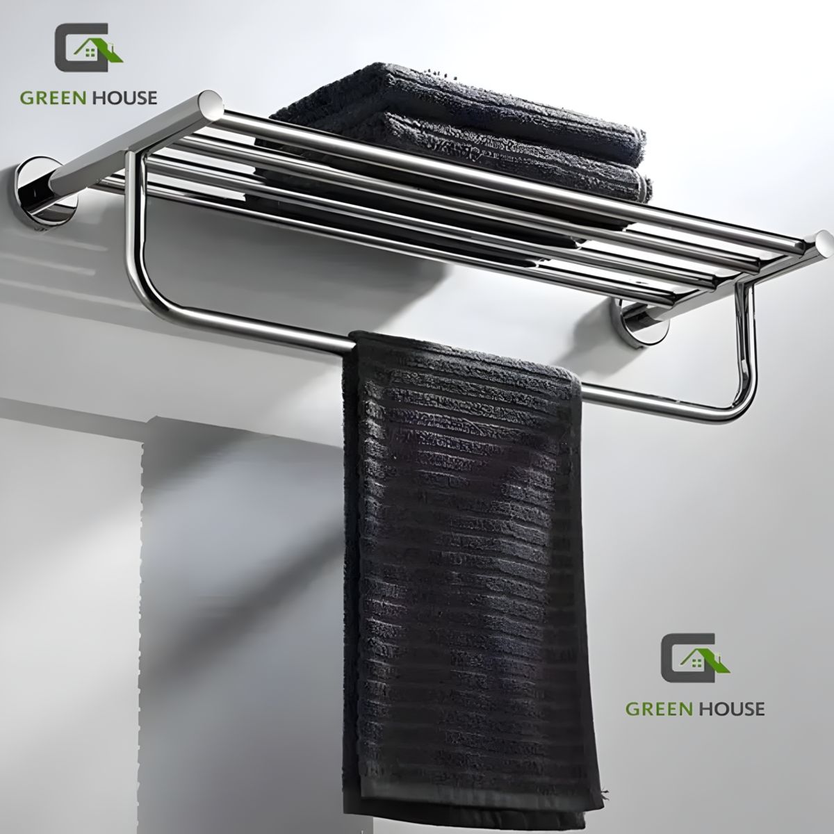 GENERICO - ELEGANTE TOALLERO  BRILLANTE  ACERO MATE SUS 304