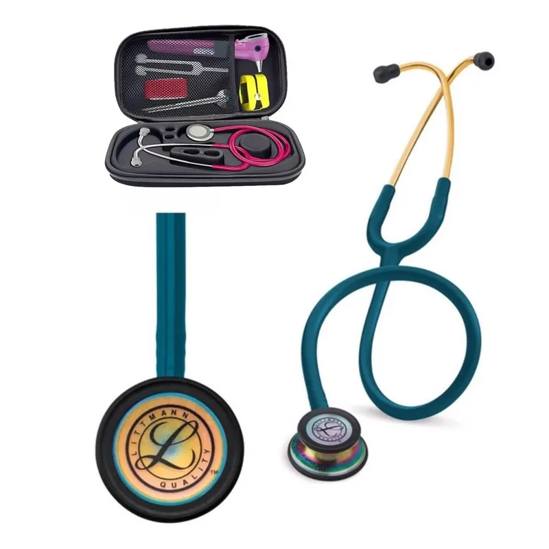 LITTMANN - Estetoscopio Classic III  arcoíris Azul Caribe + ESTUCHE