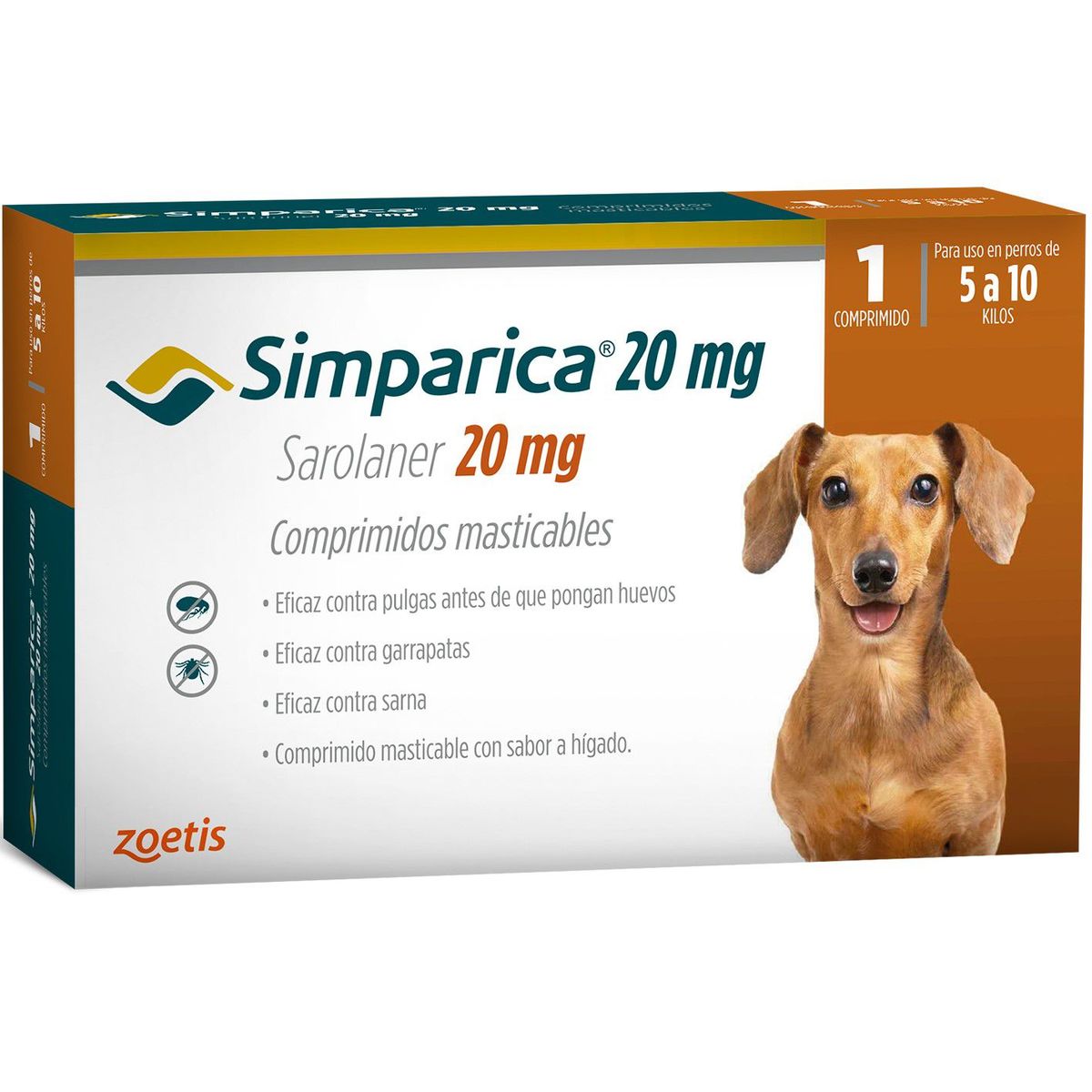 SIMPARICA - Simparica Antipulgas 20 mg X 3 Tabletas 5 - 10 KG