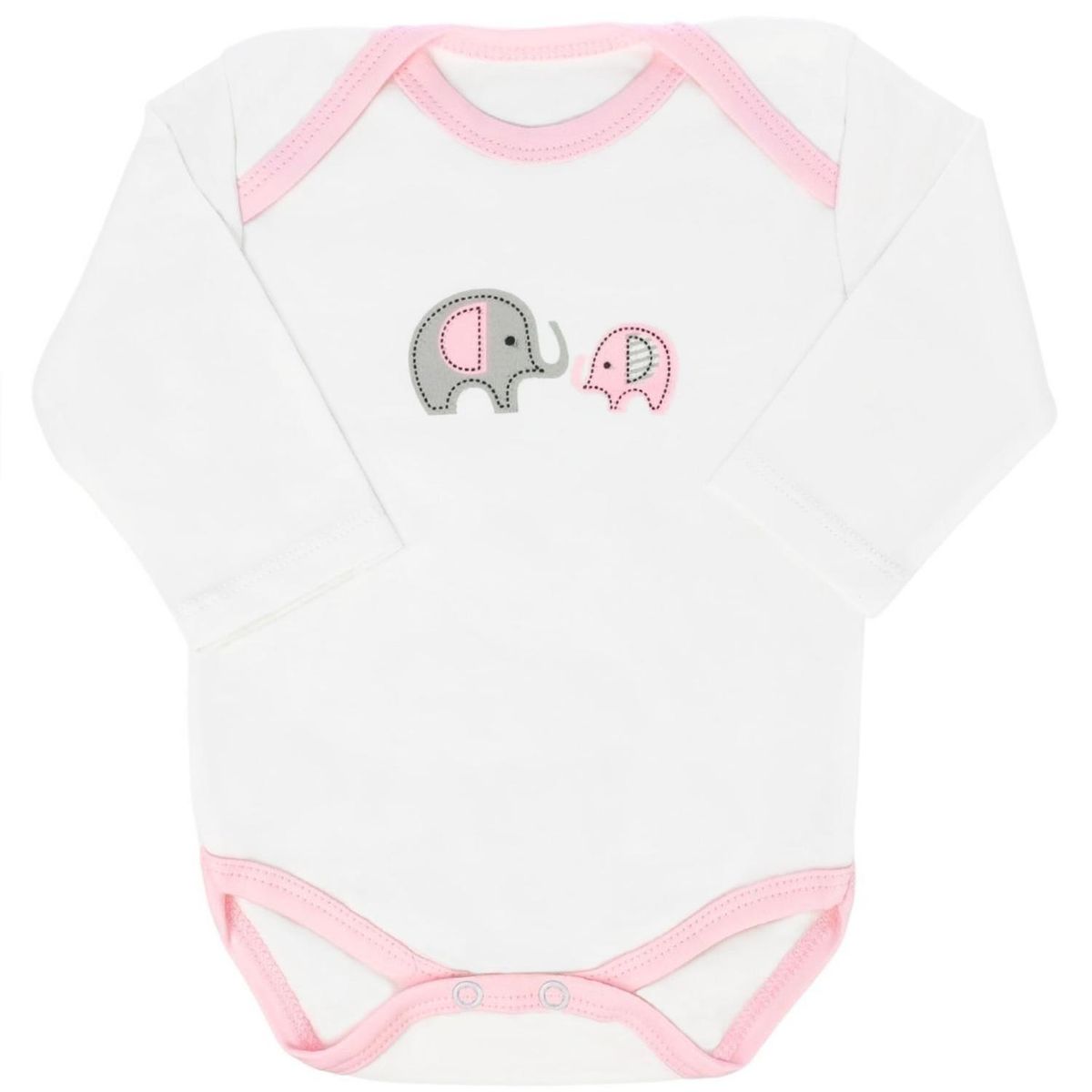 GENERICO - Ajuar Bebe - Algodón - Elefante - 6 piezas - Rosado G