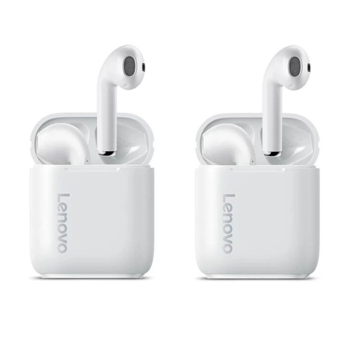 LENOVO - Set 2 De Lenovo LP2  Bluetooth inalámbricos Audífonos-Blanco