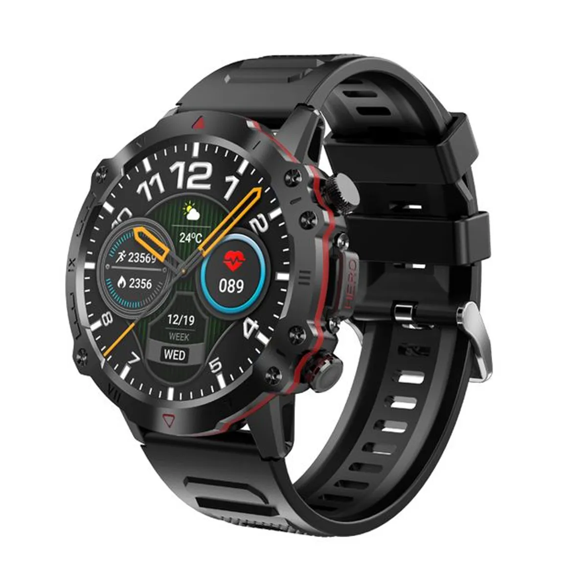 TOUMI - Toumi GT-D reloj inteligente militar de tres defensasIP68 1,39 pulgada