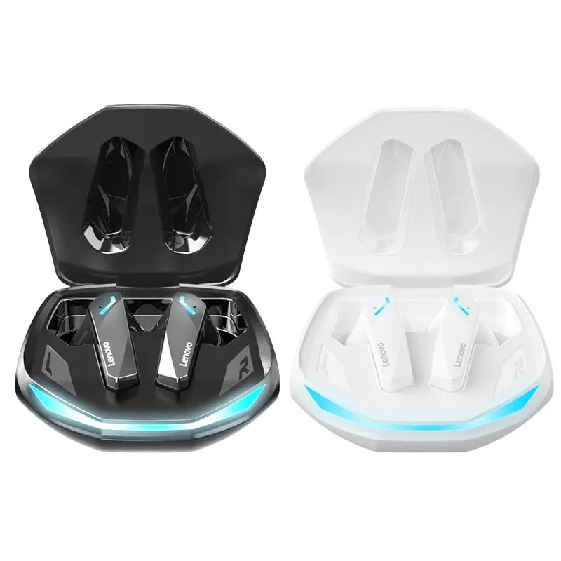 LENOVO - SEt 2 De Audífonos Lenovo GM2 PRO Bluetooth 5.3 Earphone-Negro+Blanco