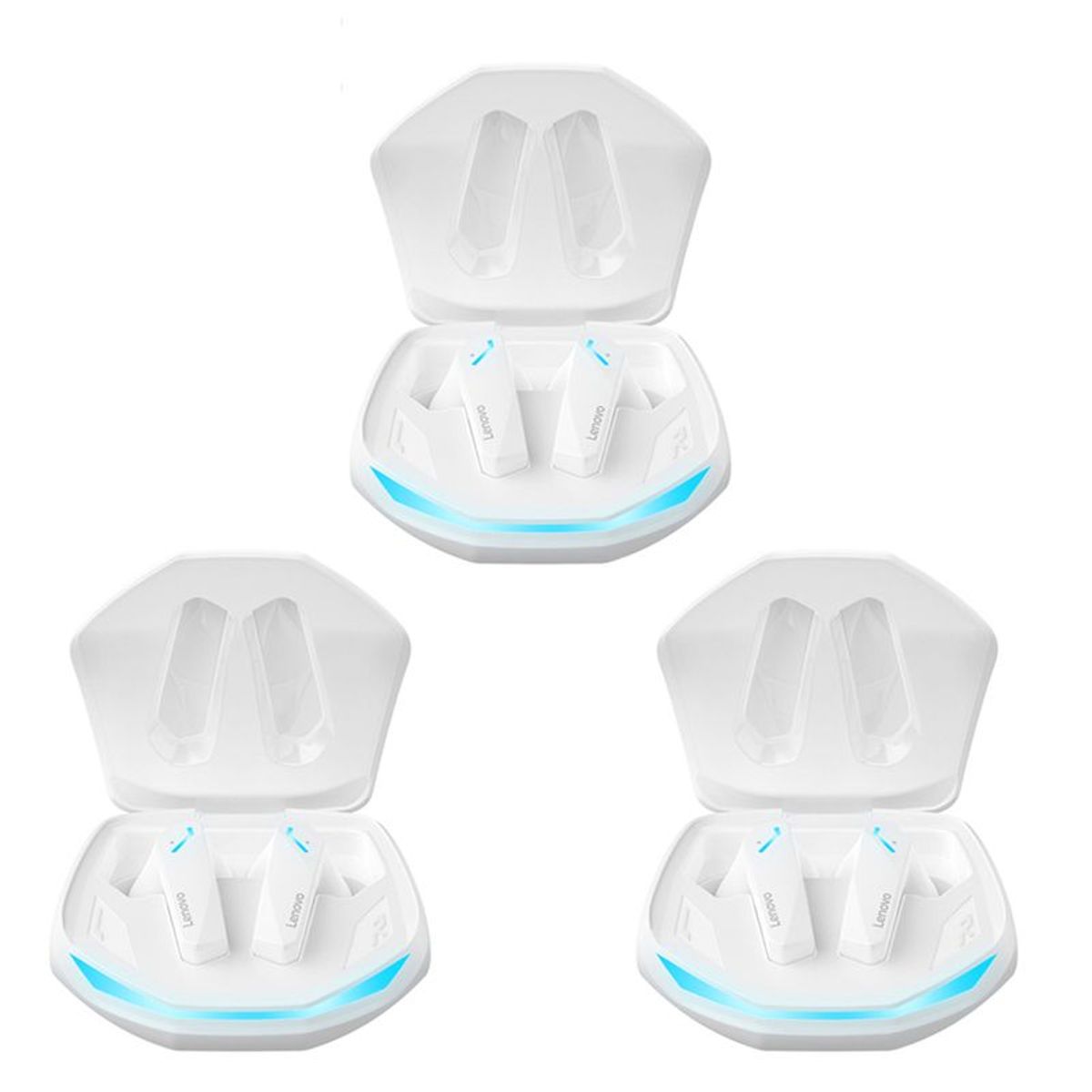 LENOVO - Set 3 De Audífonos Lenovo GM2 PRO    Bluetooth 5.3 Earphone-Blanco