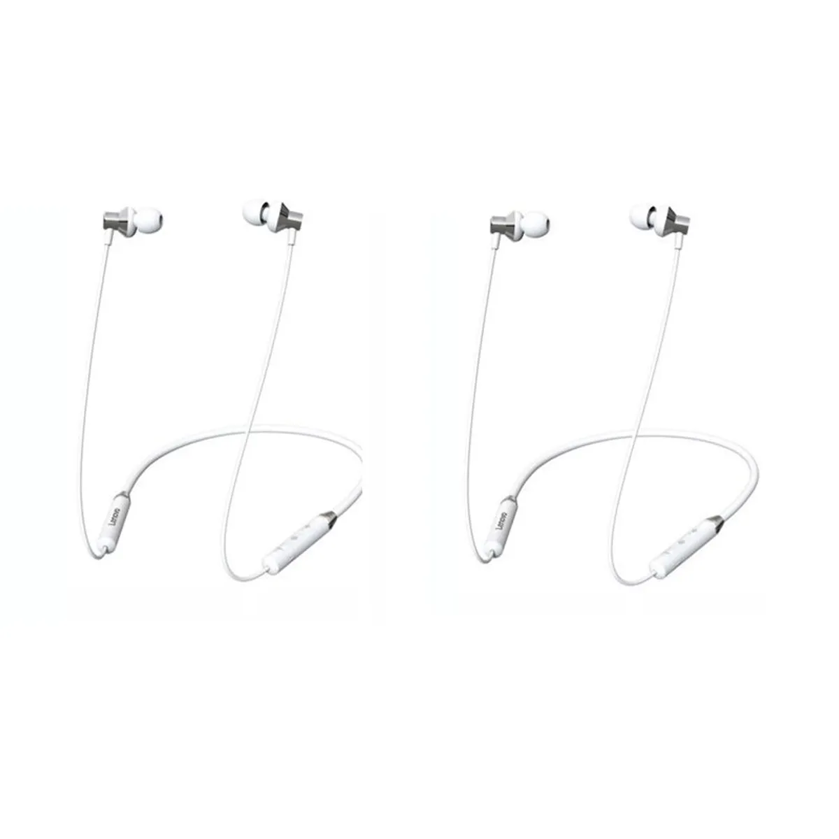 LENOVO - Set 2 De Lenovo  HE05 Audifonos Bluetooth-Blanco