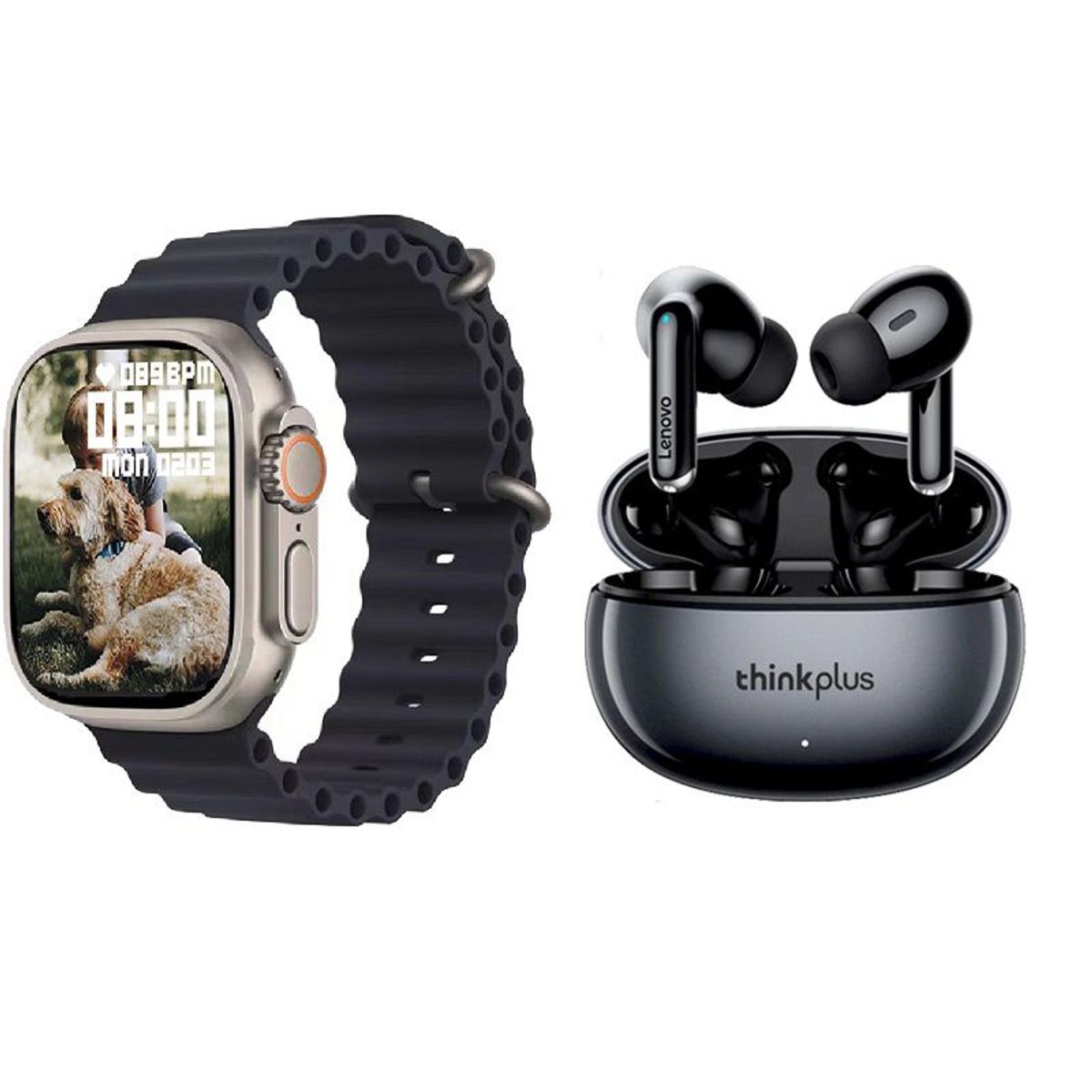 LENOVO - Audífonos Lenovo XT88 De Tws-Girs y Toumi watch-Negro