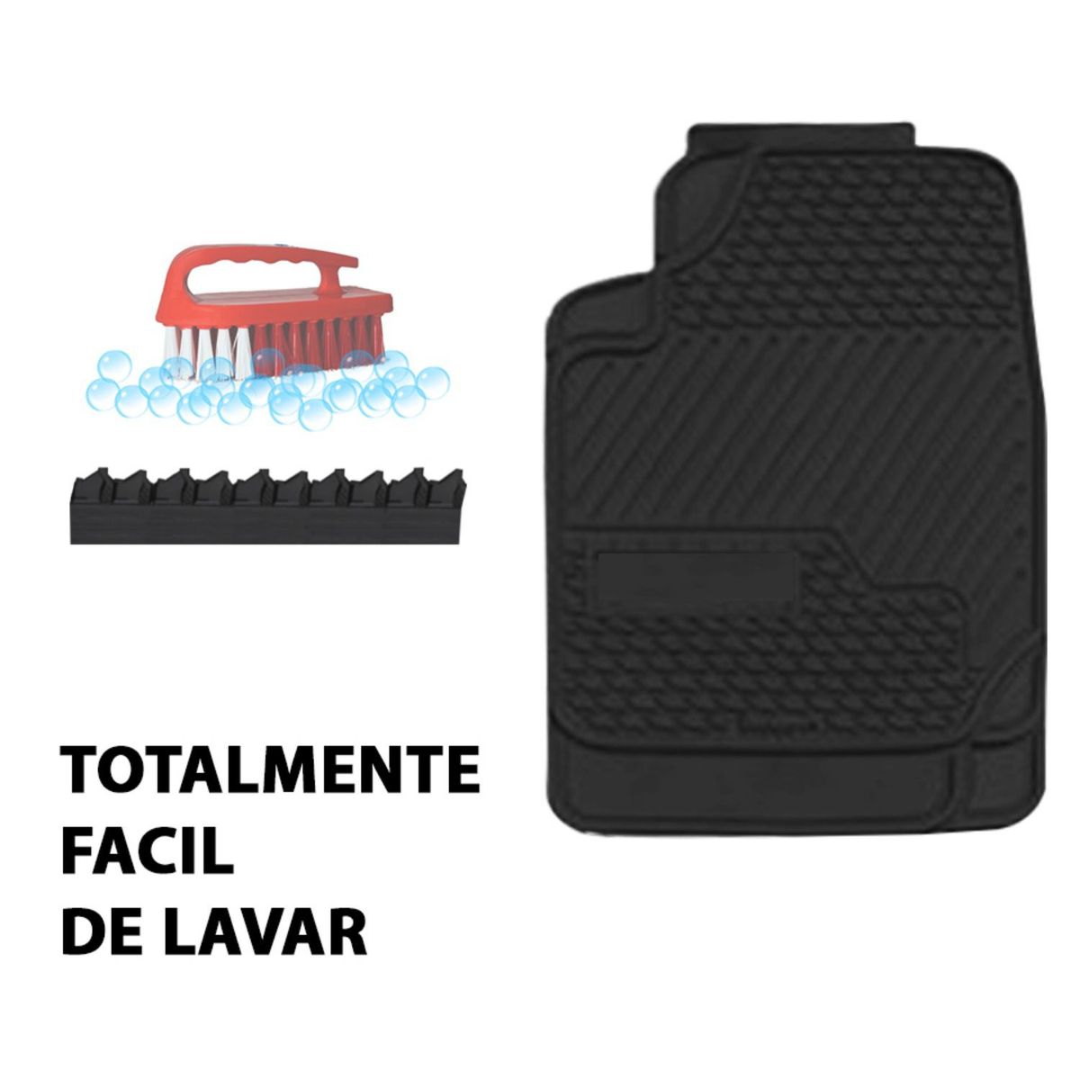 GENERICO - Piso De Auto Camioneta Protector Pvc Tapiz Suelo 4 PIEZAS