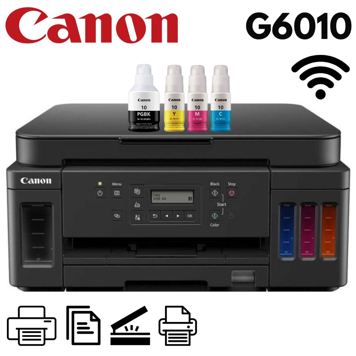 CANON - Impresora Multifuncional Canon Pixma G6010 Wifi Duplex