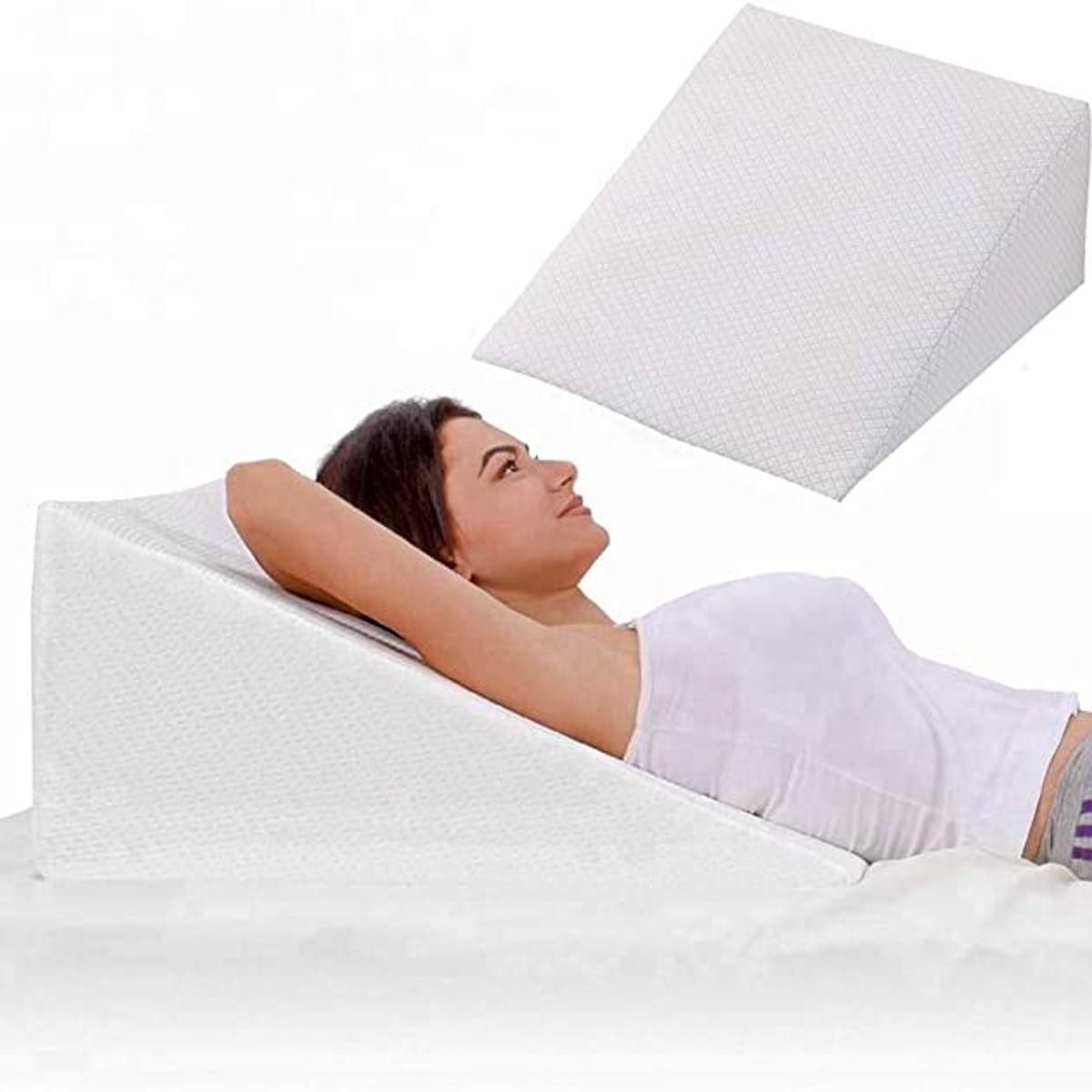 GENERICO - Cojin almohada cuña antireflujo grande 56x60x30.