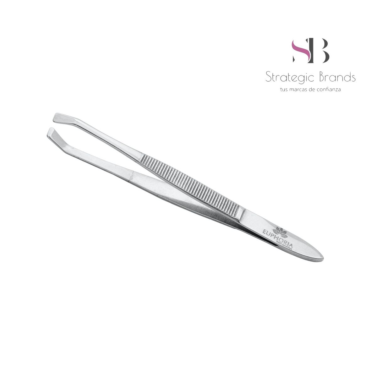 EUPHORIA - Pinzas Depilatoria con Punta Cangrejo de Acero Inoxidable Quirúrgico