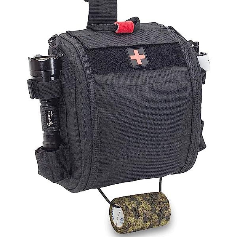 ELITE BAGS - Botiquín Paramédico Pernera Molle Poliamida Negro
