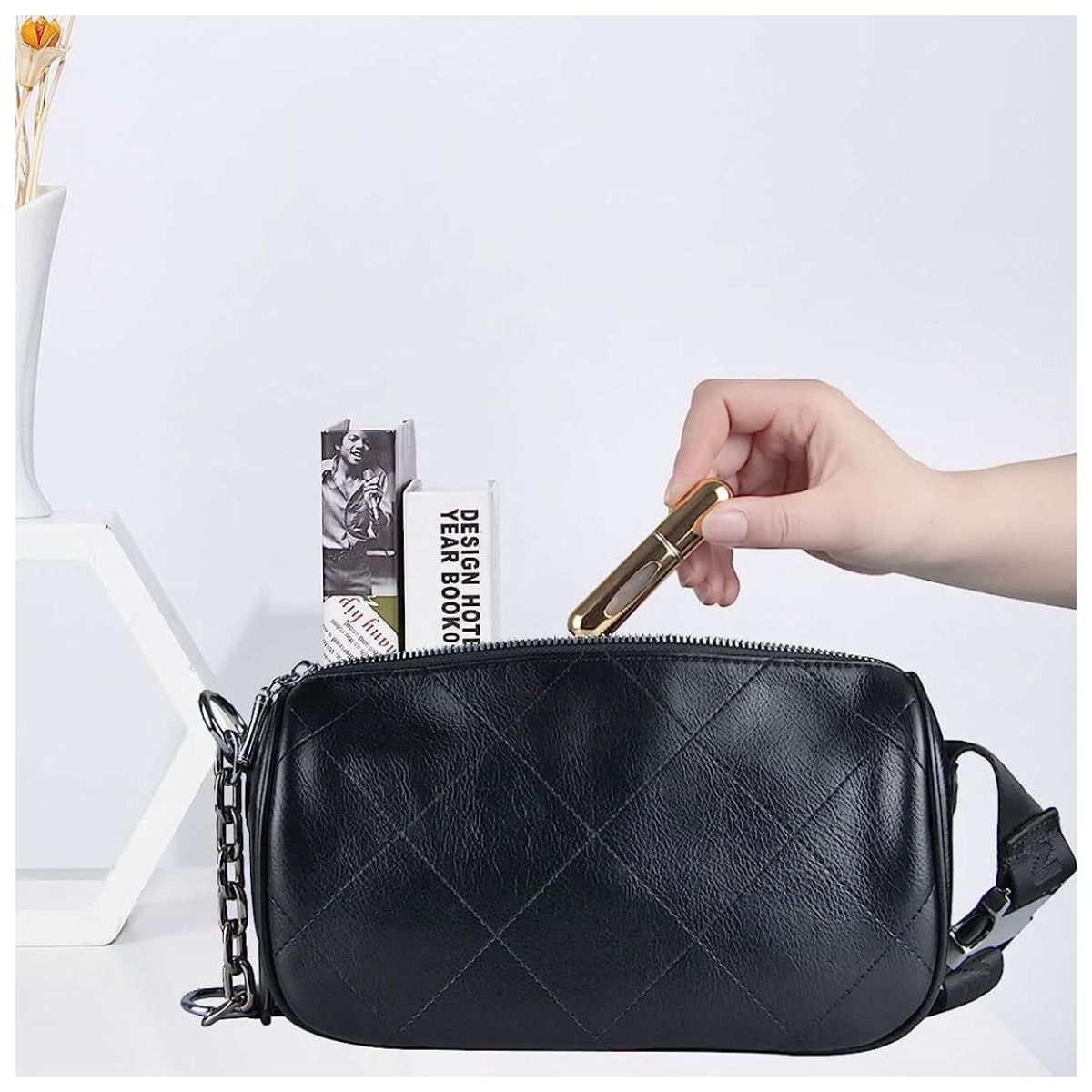 INSPIRA MARKET - Atomizador dispensador de perfume portátil recargable viaje