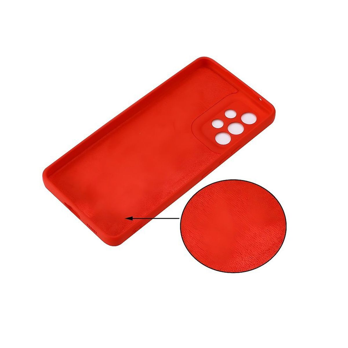 GENERICO - Case generico rojo para celular A53 - silicona