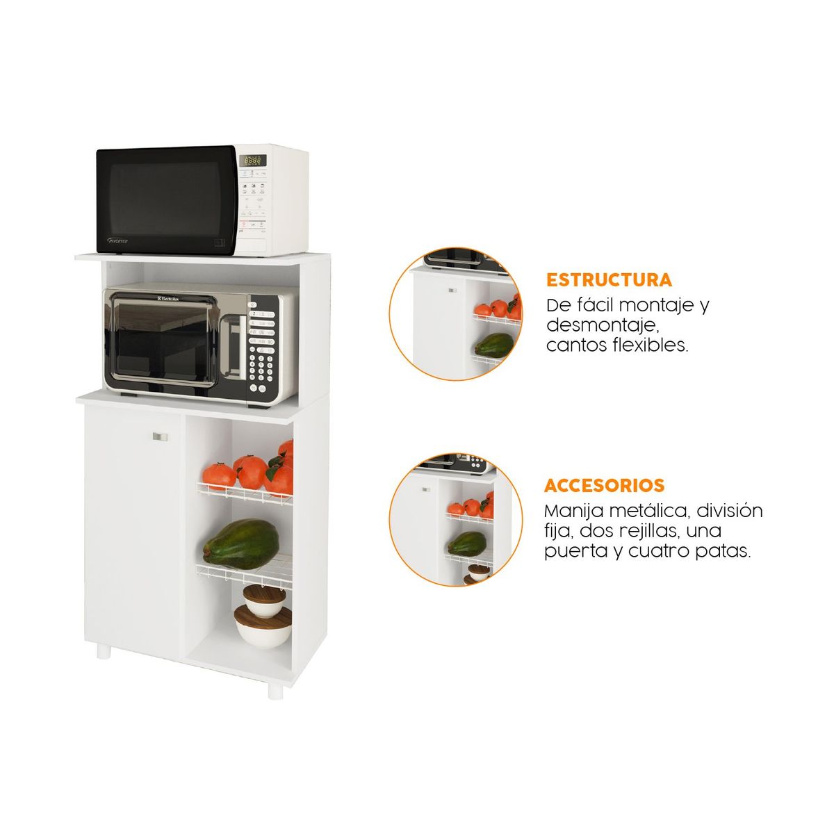 BONNO - Mueble De Cocina Cooper Blanco Bonno
