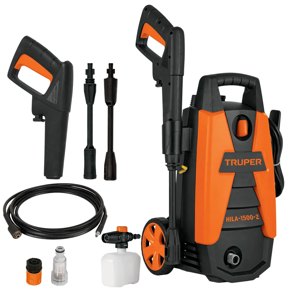 TRUPER - Combo hidrolavadora 1500PSI, compresor de aire 180 PSI, Truper