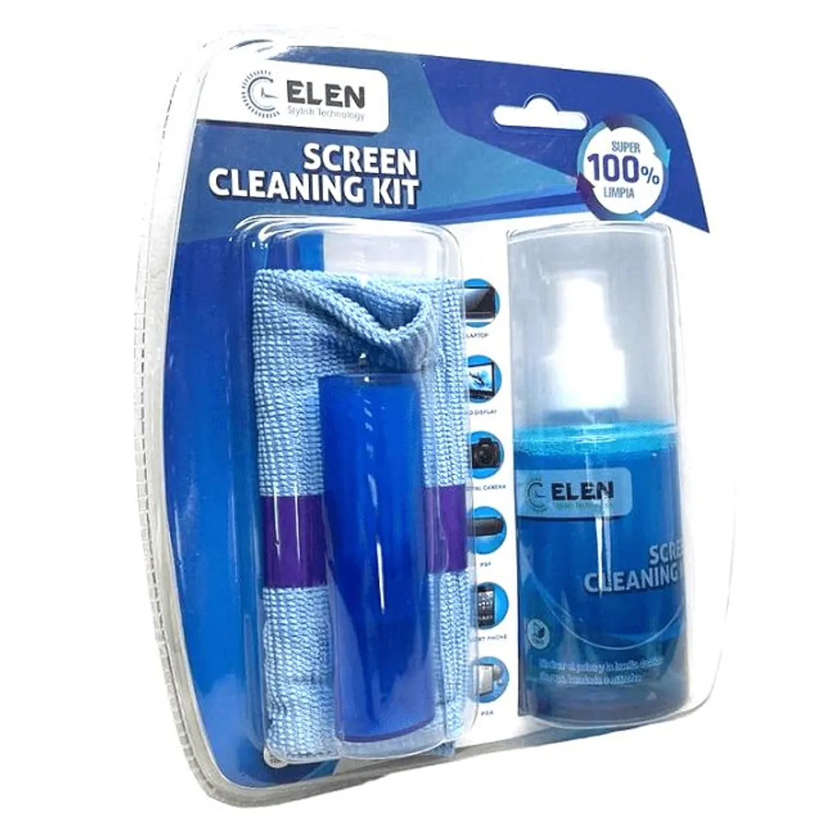 GENERICO - Kit Limpiador de Pantallas TV Monitores Teclados Celulares Laptop