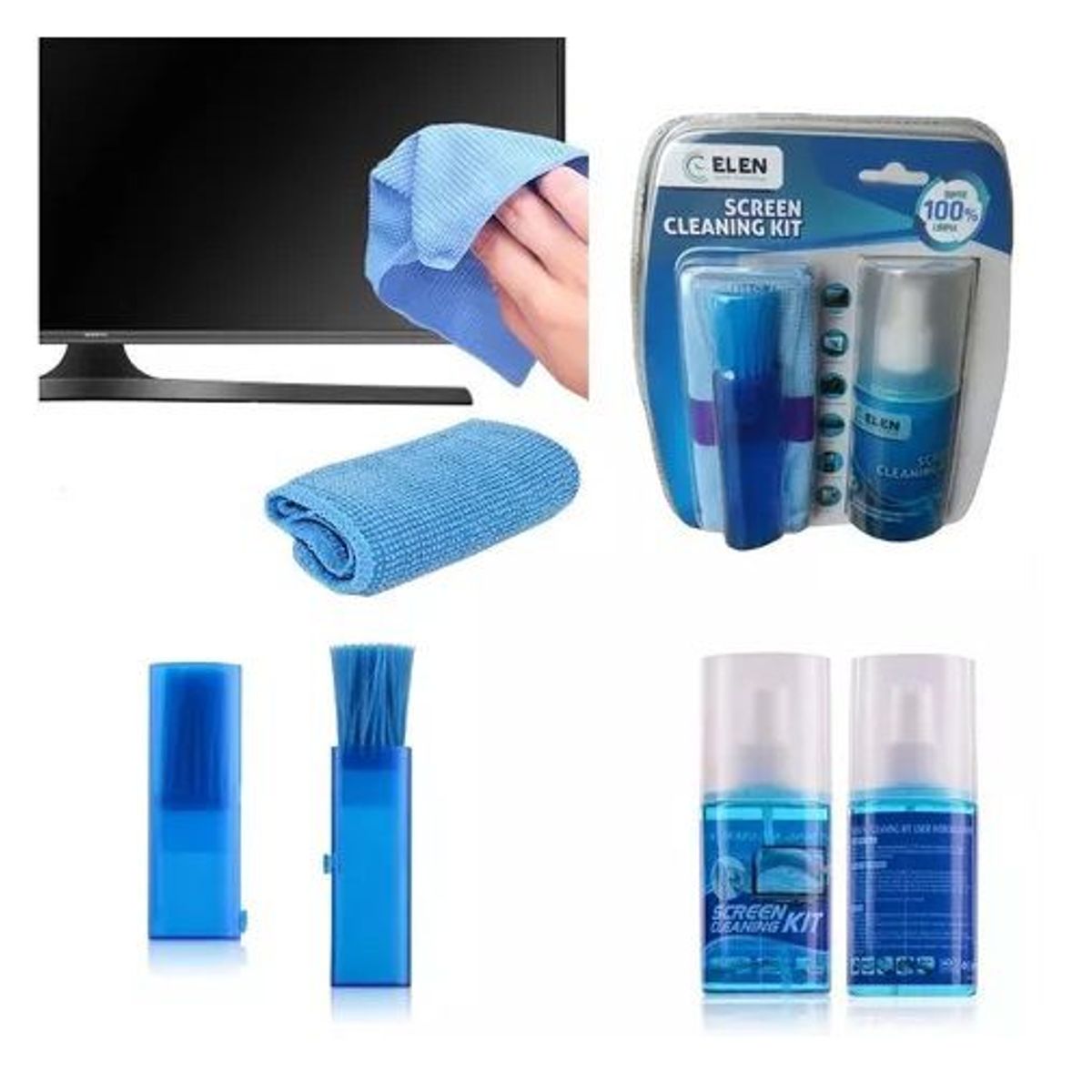 GENERICO - Kit Limpiador de Pantallas TV Monitores Teclados Celulares Laptop