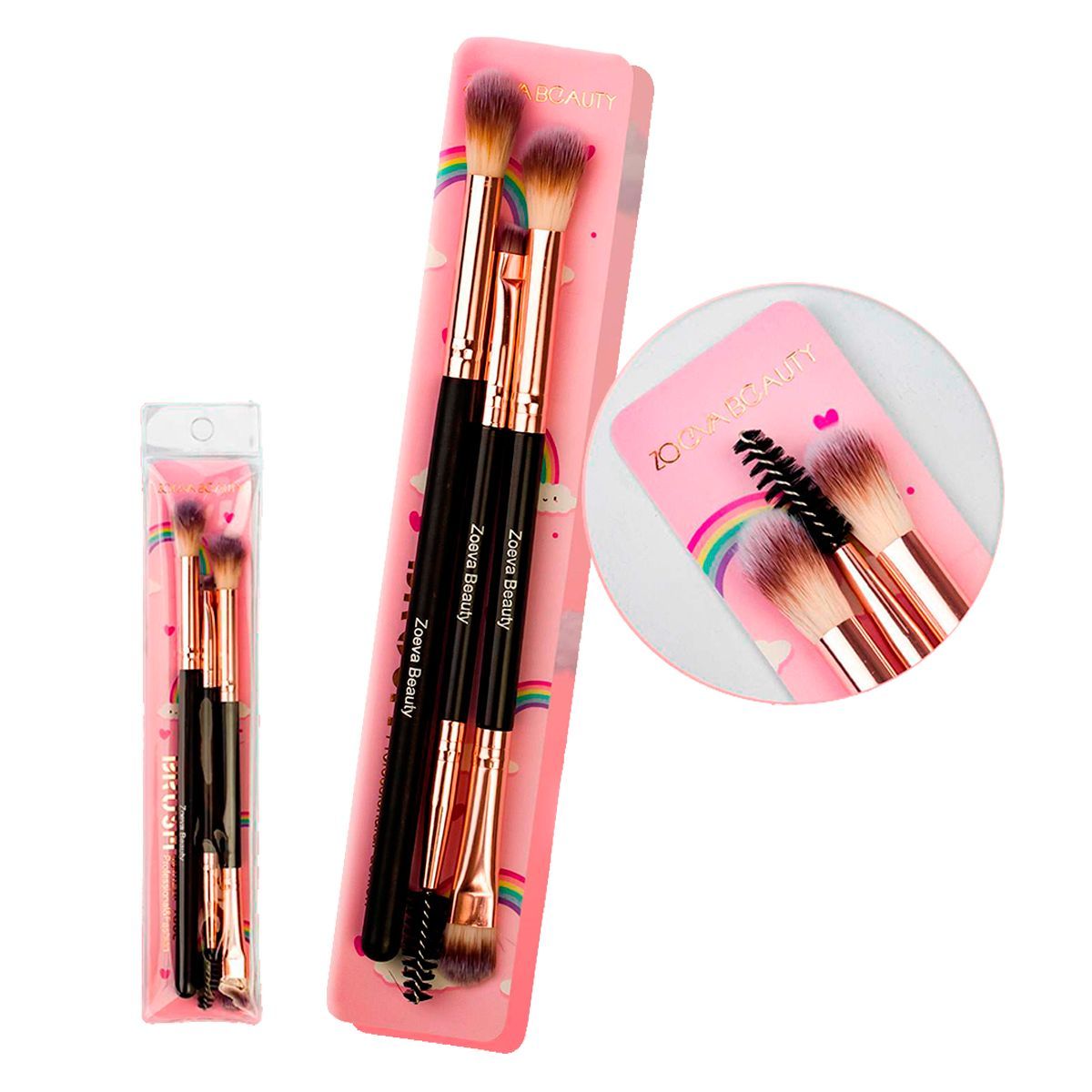 GENERICO - 5 brochas para ojos Zoeva