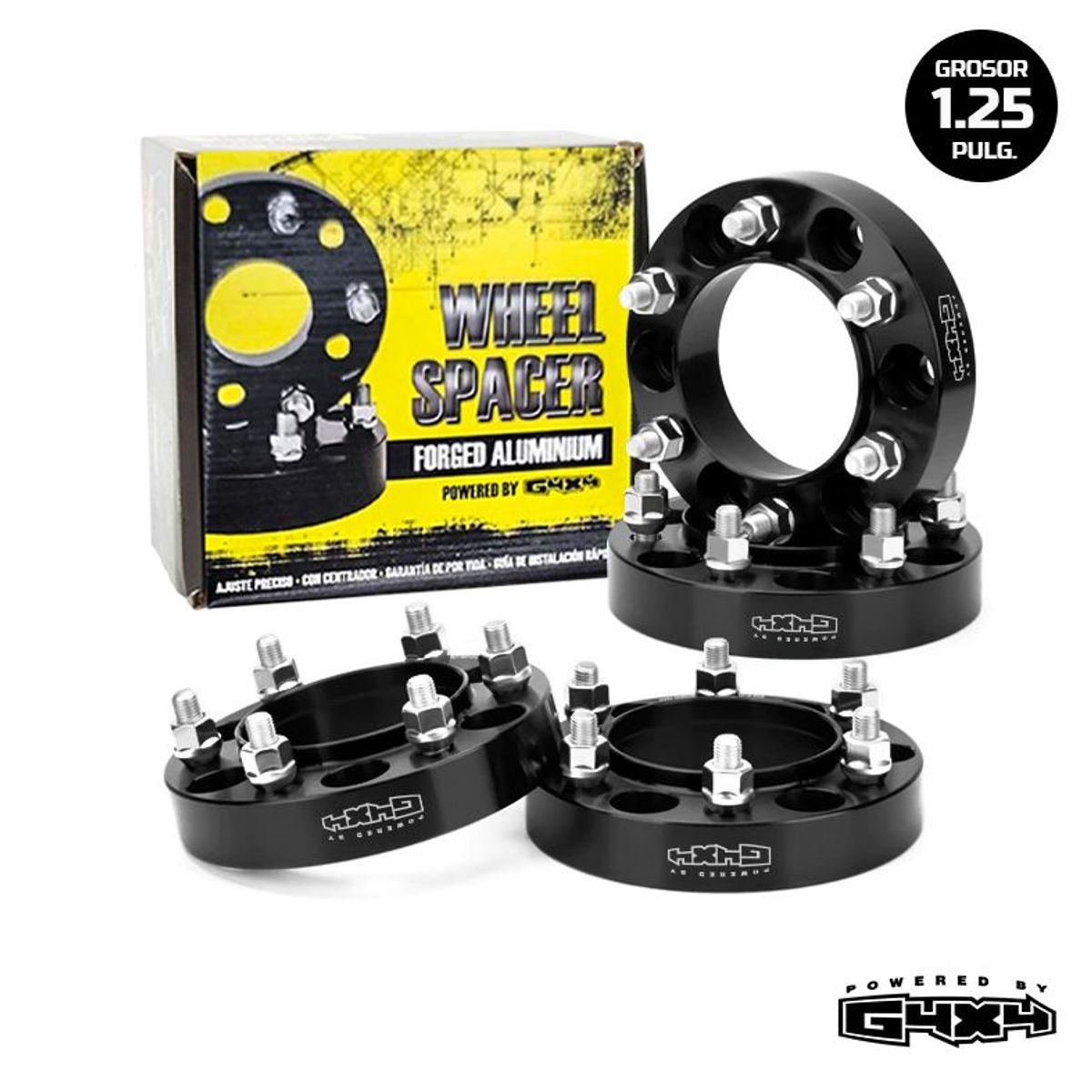 POWERED BY G4X4 GLOBAL 4 X 4 PE - Espaciadores 125 de aluminio con centrador para Chevrolet Colorado