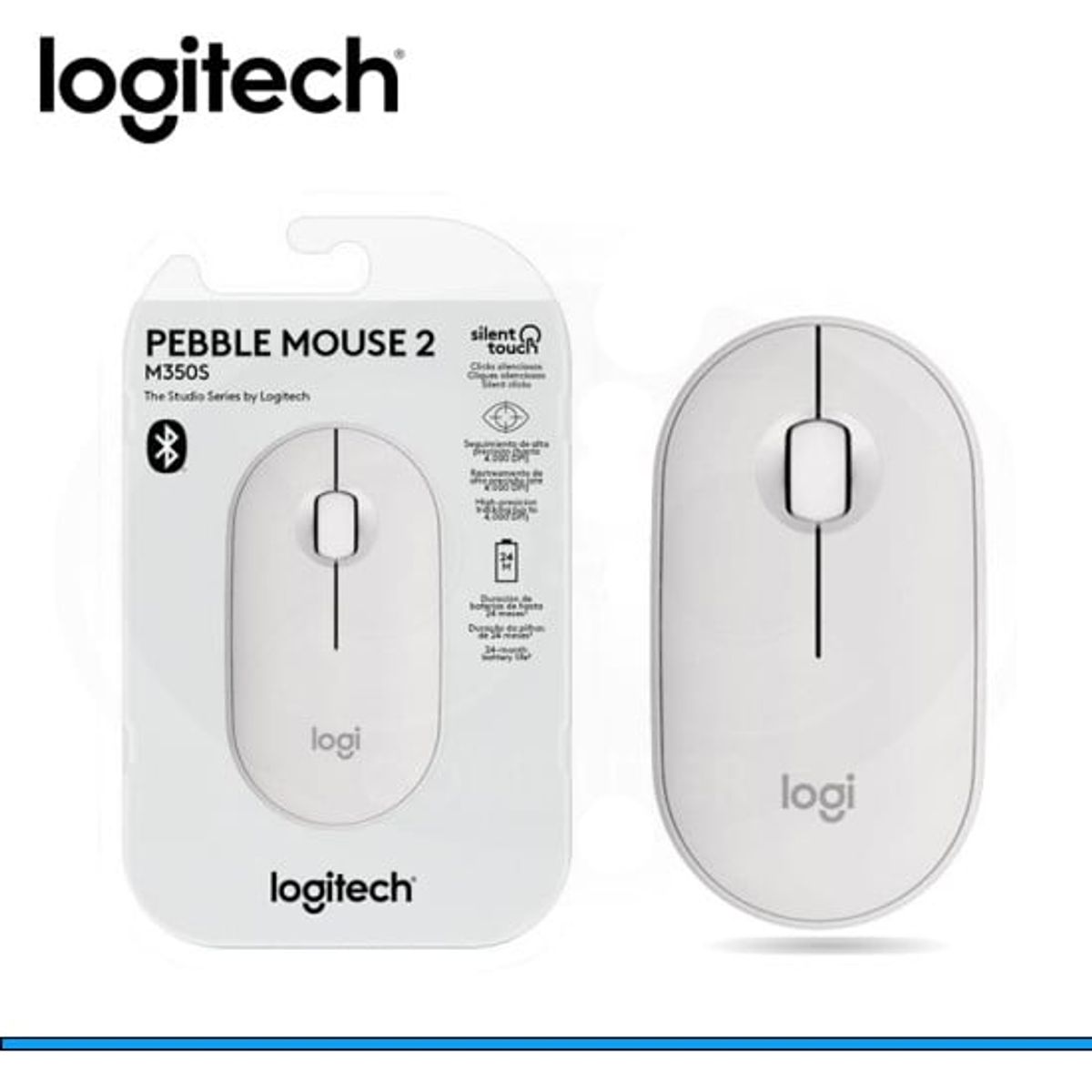 LOGITECH - MOUSE LOGITECH PEBBLE 2 M350S BLUETOOTH/WIRELESS WHITE