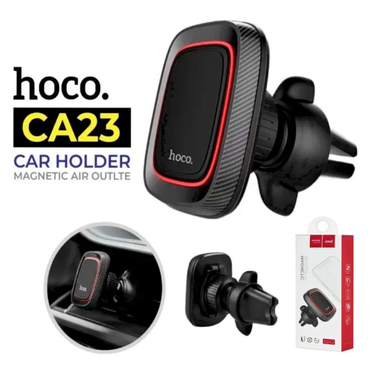 HOCO - Soporte Magnetico Auto HOCO CA23 Holder Para La Rejilla Del Aire