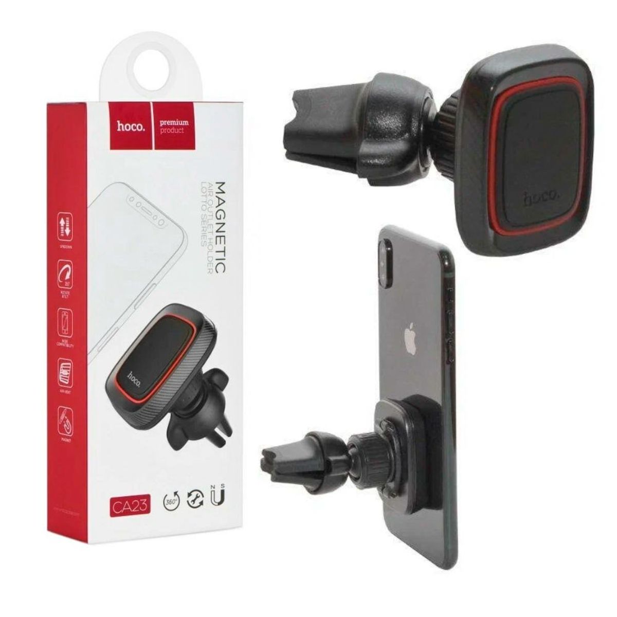 HOCO - Soporte Magnetico Auto HOCO CA23 Holder Para La Rejilla Del Aire