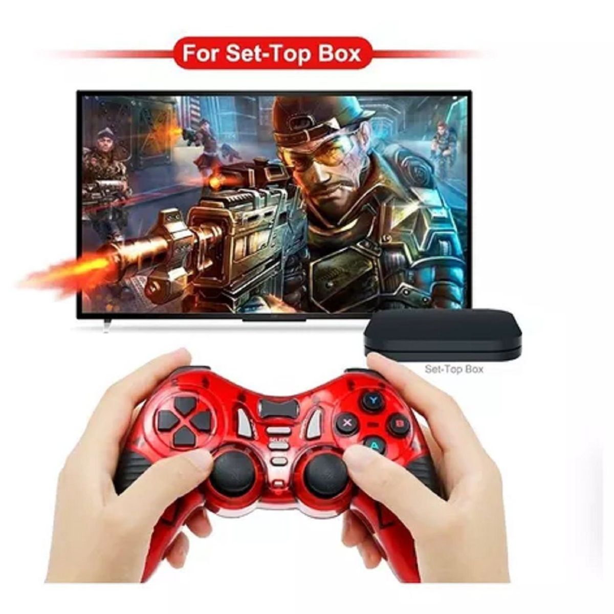 SEISA - Mando Seisa SJ-913 Inalambrico Pc Ps2 Ps3 Android Smart Tv