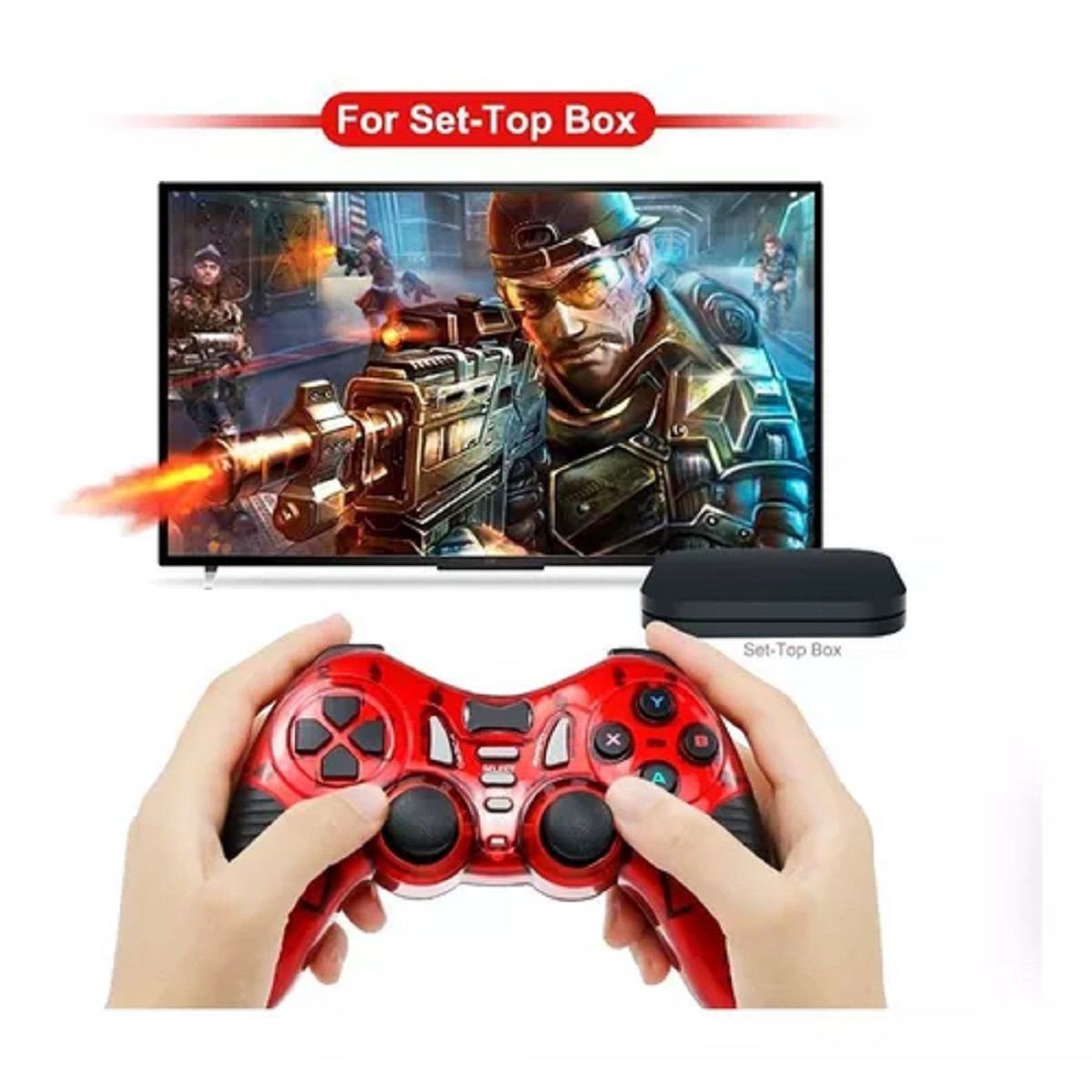 SEISA - Mando Seisa SJ-913 Inalambrico Pc Ps2 Ps3 Android Smart Tv