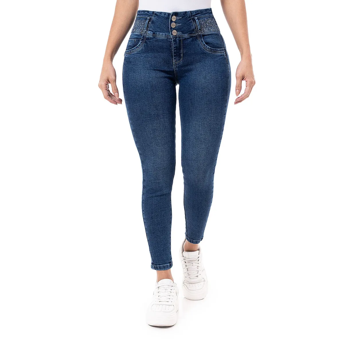 PIONIER - Pantalon Moda Denim Stretch Damerah Mujer