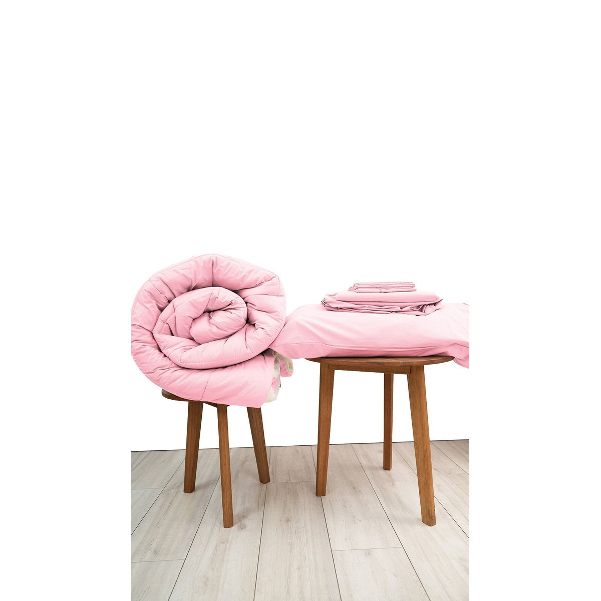 COBITEX HOME - Sábanas + Edredón con corderito 2 plazas Rosado Cobitex 100% algodón