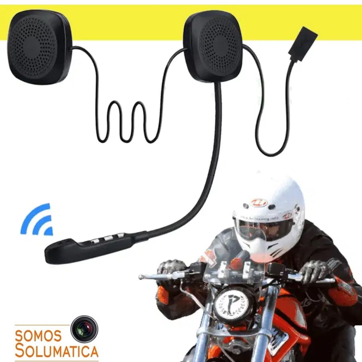 SEISA - Audifono Bluetooth Para Casco - Seisa - 15 Horas Full Llamadas