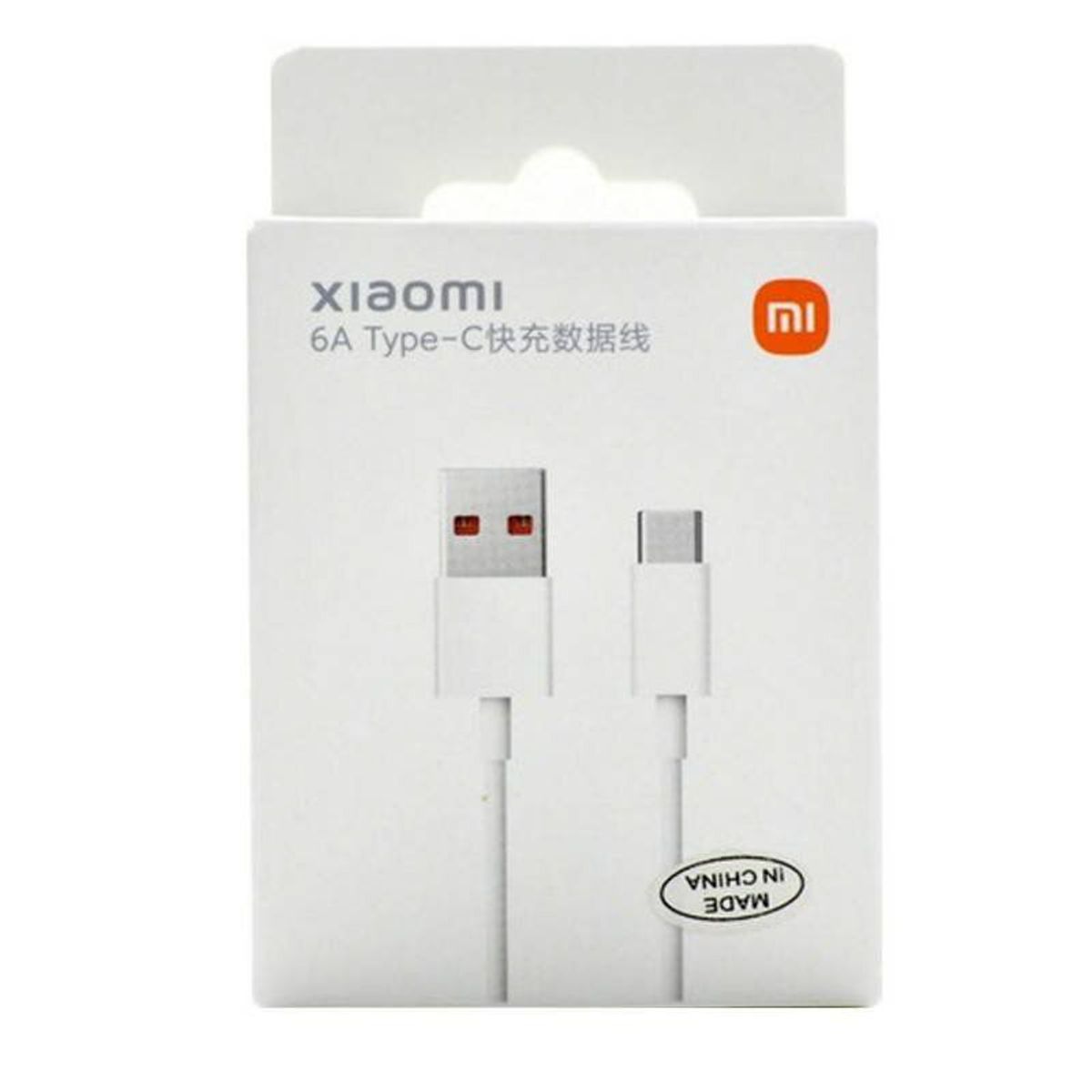XIAOMI - Cable 6A Xiaomi Turbo USB Tipo-C Compatible 67W 55W 33W blanco