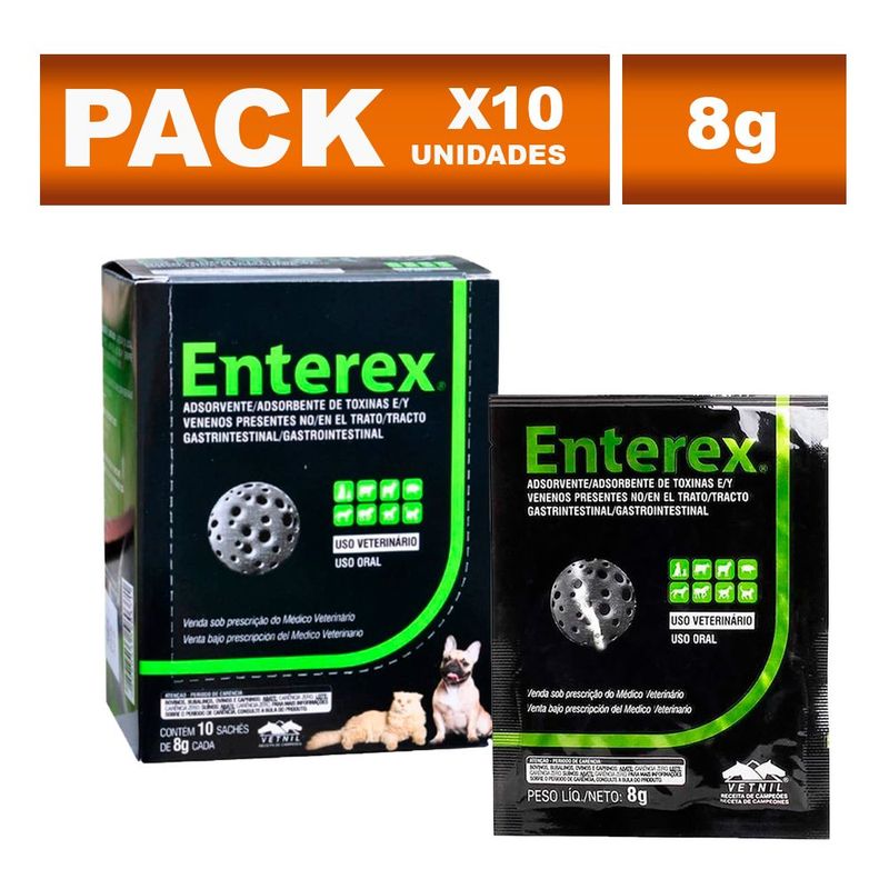 VETNIL - Polvo para Mascotas Vetnil Enterex de 8g de x10un