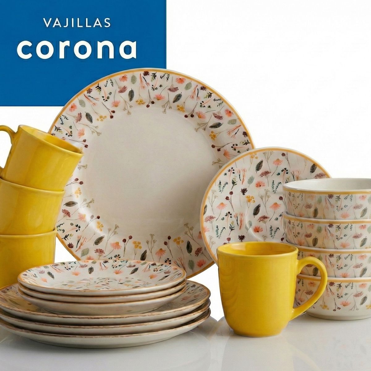 CORONA - Juego de Vajilla Ashley 16 Piezas Corona