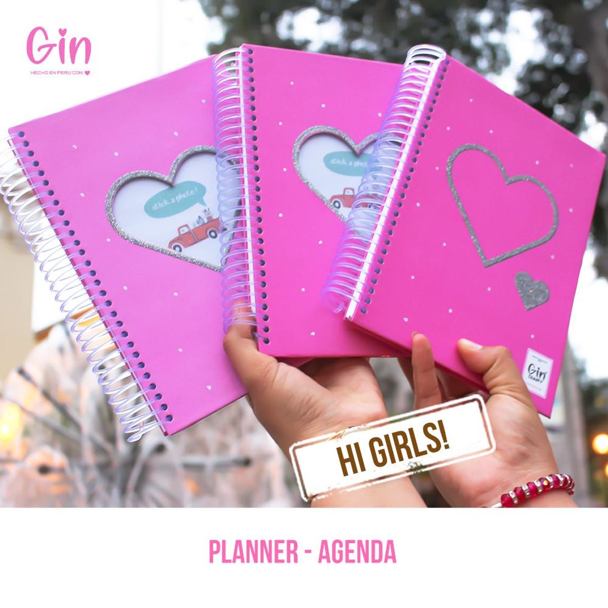 GIN - Planner Gin planner atemporal organiza tus días color rosa