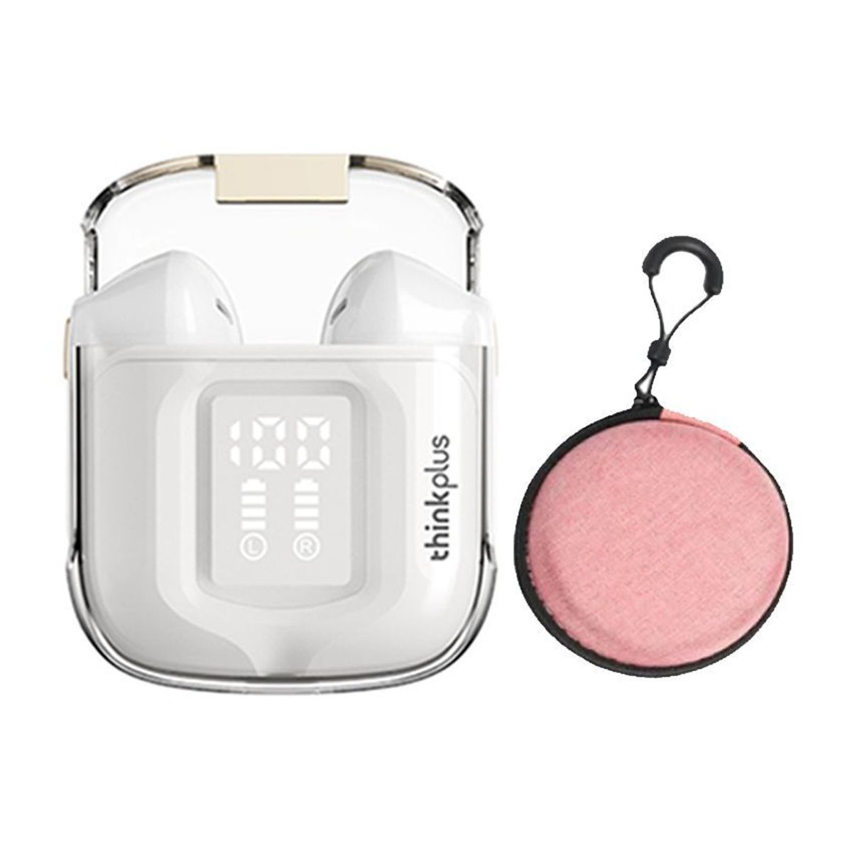 LENOVO - Lenovo LP6 Pro De Audífonos-Blanco y Bolsa de almacenamiento-Rosa