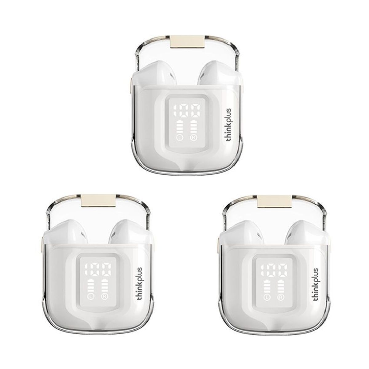 LENOVO - 3PCS Audífonos Lenovo LP6 Pro De  Tws Audífonos Bluetooth 5.3-Blanco