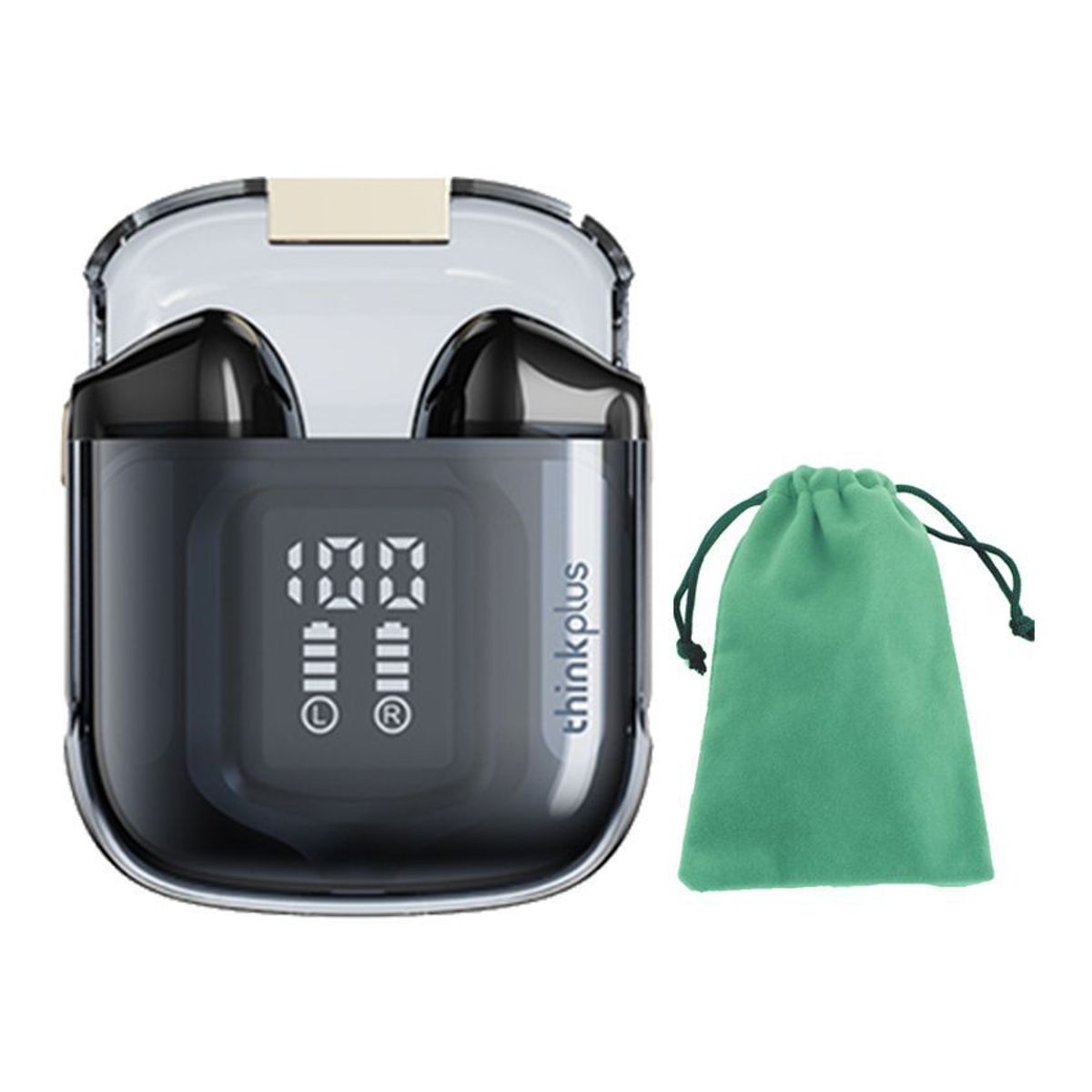 LENOVO - Lenovo LP6 Pro De Audífonos-Negro y Bolsa de almacenamiento-Verde