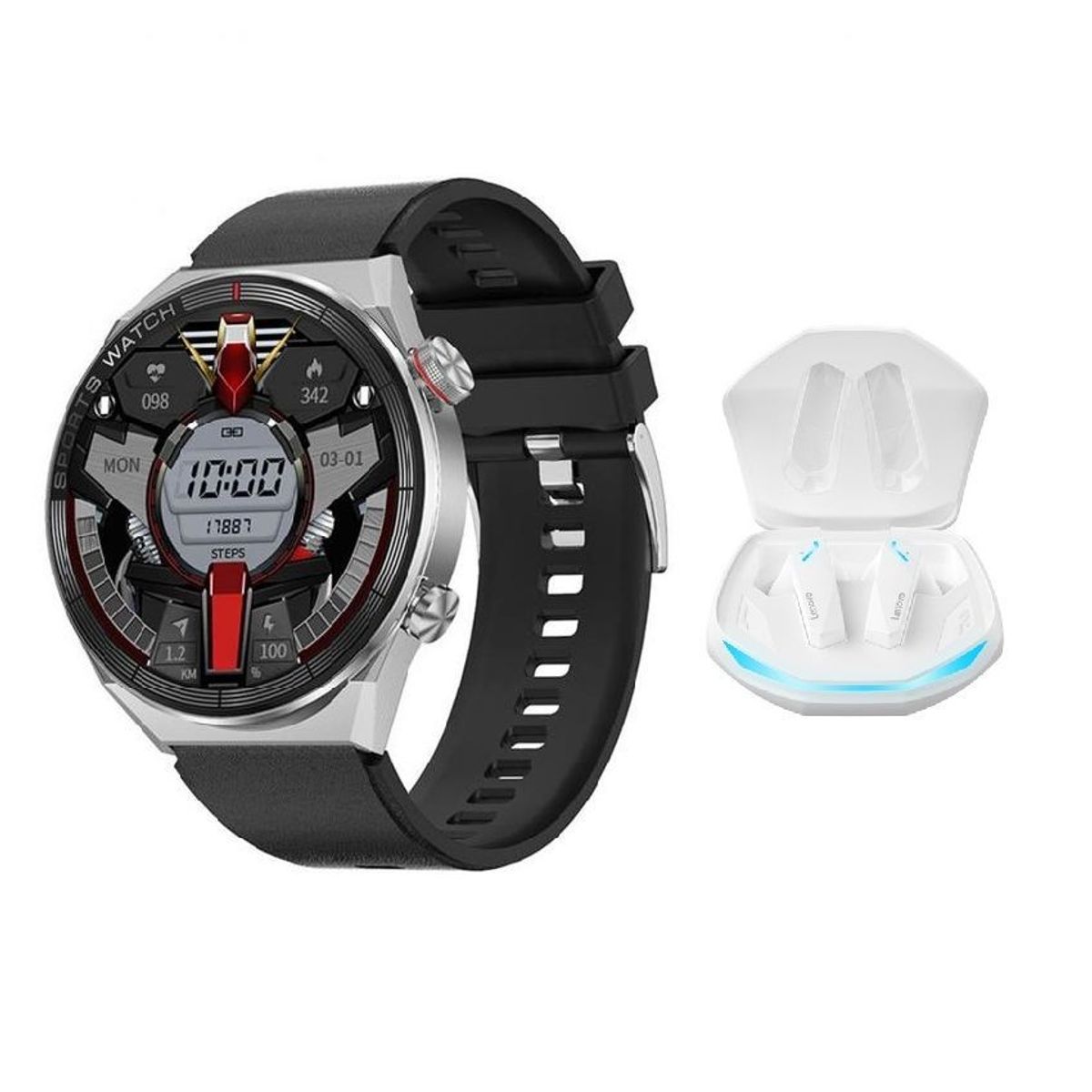 LENOVO - Audífonos Lenovo GM2 PRO De Tws Audífonos y Toumi Watch DT3 Pro Max