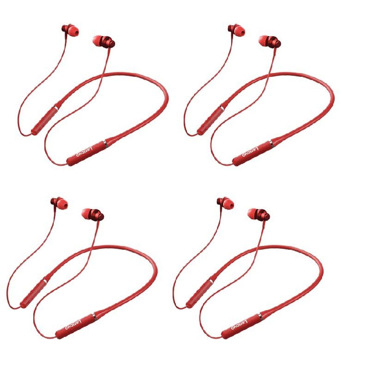 LENOVO - 4 Pcs Lenovo Audífonos HE05 Audifonos Bluetooth