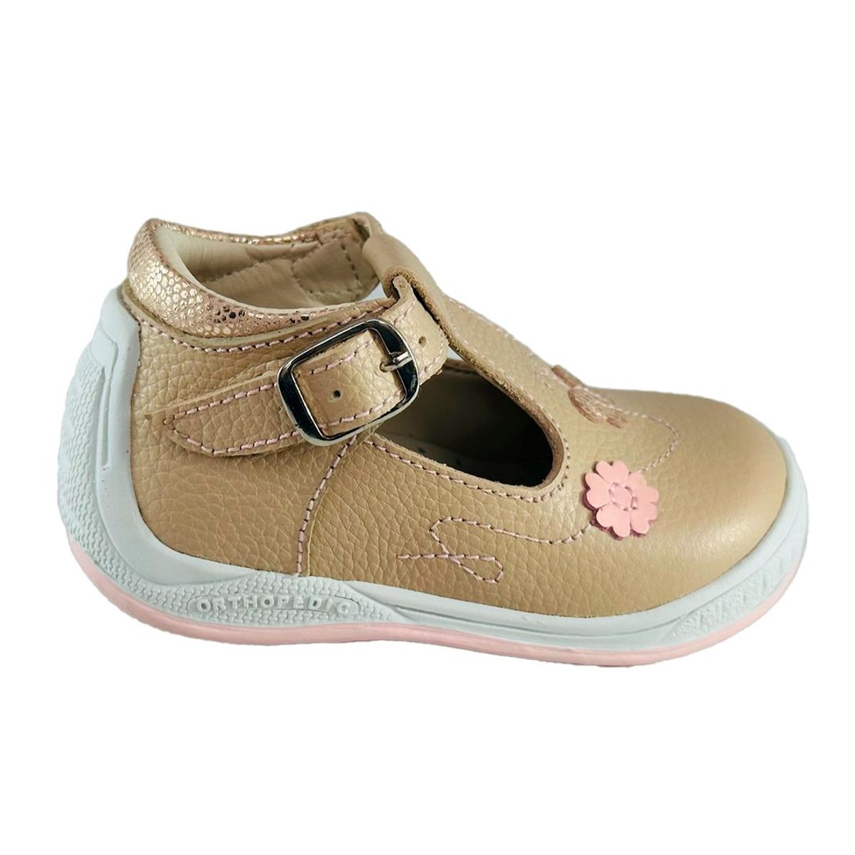 PEI UNIQUE OUTFIT - Pibe Niña Pei Uou Cuero Flower Beige