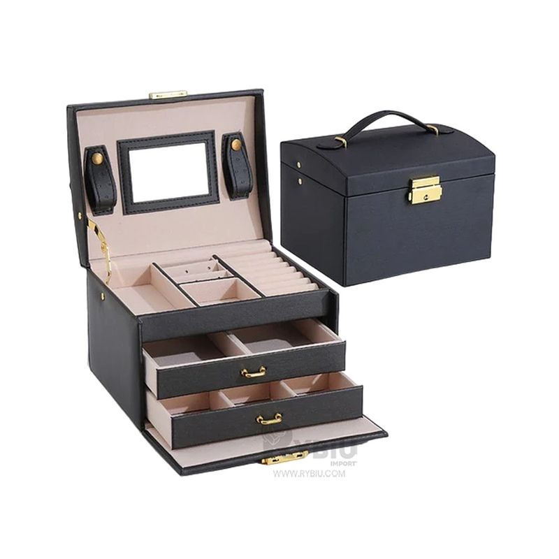 RYBIU IMPORT - Caja Organizadora 3 Niveles de Color Negro