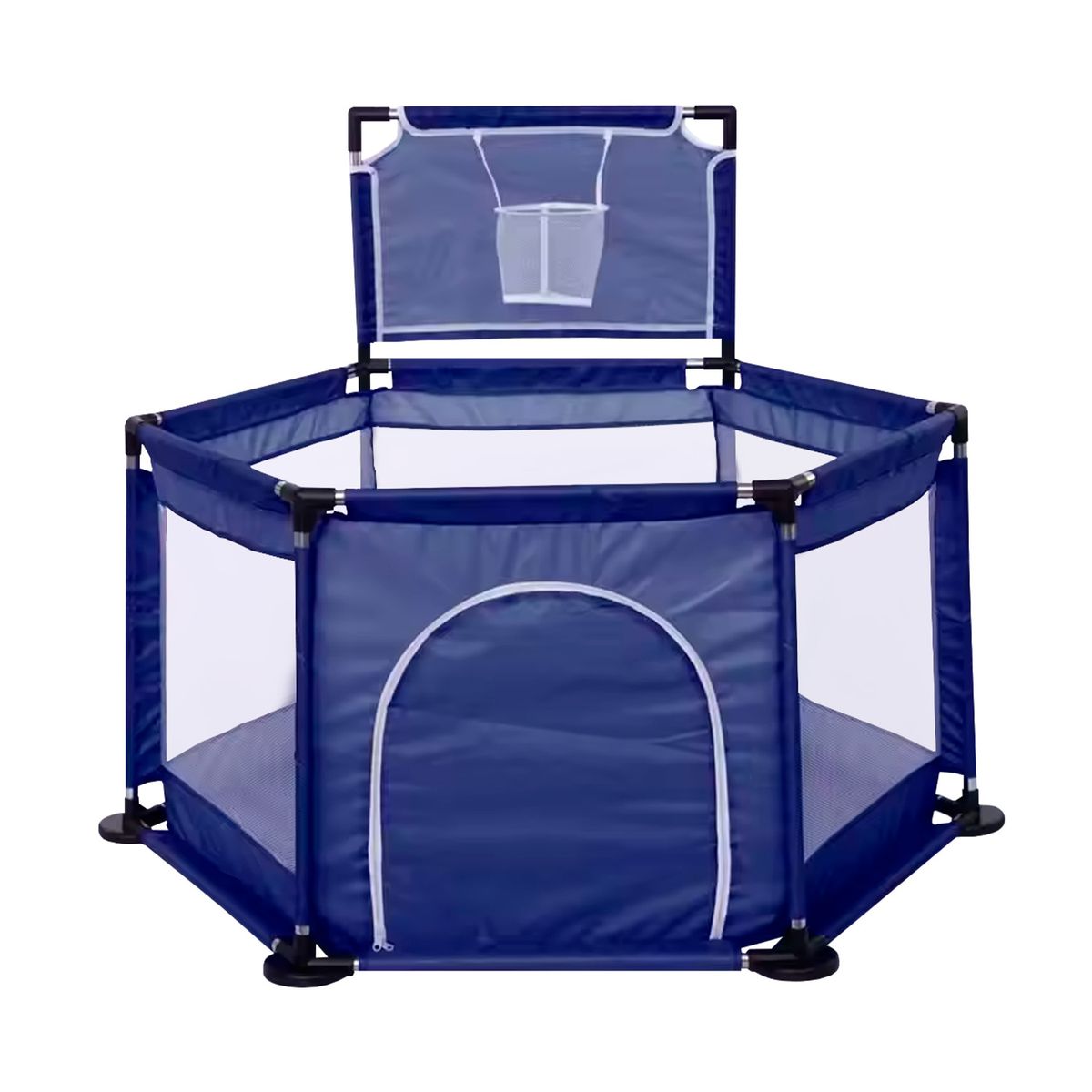 BABYPAL - Corral Bebé Con Canasta Básquet Azul