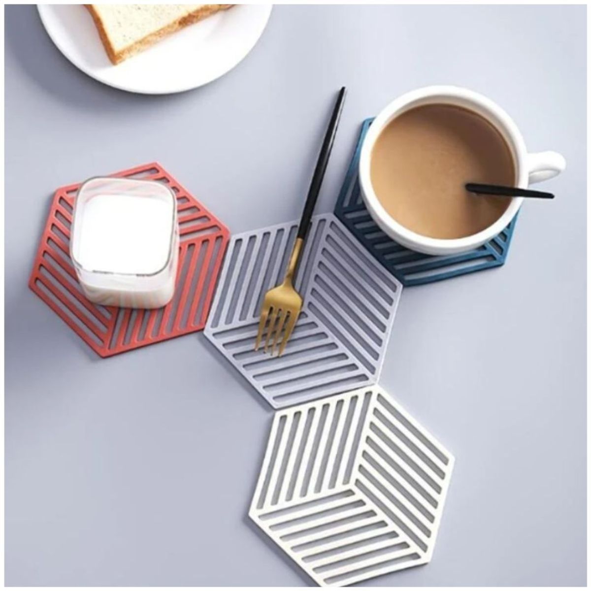 INSPIRA MARKET - Set x4 soporte de vasos y tazas estilo nordico
